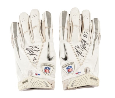 Rob Gronkowski Game Worn & Signed Pair of Gloves